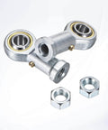 Heavy Duty Rugged Rod End Bearing 4 Pack Five Sixteenth Inch Bore Five Sixteenth Twenty Four Right Hand Thread Self Lubricating Female Thread Steel Joint With Jam Nuts For Forging Machines CNC Equipment And Automotive Linkages