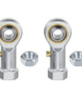 Rod End Bearings 2 Pack PHSB4 1/4 Inch Bore 1/4-28 Right Hand Thread Self Lubricating Female Thread Steel Joint With Jam Nuts By M METERXITY