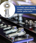 Rod End Bearings 2 Pack PHSB4 1/4 Inch Bore 1/4-28 Right Hand Thread Self Lubricating Female Thread Steel Joint for CNC Equipment