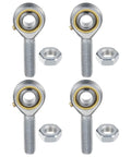 Tough as Nails Rod End Bearings 4 Pack POS10 M10x1.5 Right Hand Thread Self Lubricating Steel Joint With Jam Nuts