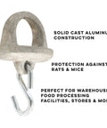 Rodent Proof Pull Chain Seal For Dock Levelers 1.75 Inch Solid Cast Aluminum Stops Mice And Rats Replaces Standard Ring Essential Pest Prevention For Businesses And Commercial Property Xcluder
