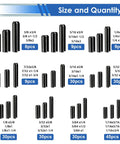 Roll Pin Set 230Pcs SAE Inch Slotted Spring Pins Assortment Kit For Home Improvement And Auto Repair Includes Ten SAE Sizes