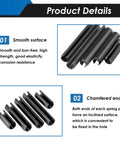 Roll Pin Assortment Kit With 440 Slotted Spring Pins In 13 Sizes M1.5 To M6, Carbon Steel With Black Oxide Finish, product details.
