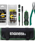 Roll Up Case Screw Extractor Tool Set For Broken Phillips And Hex Screws, Countersunk Screw Removal Kit With Ergonomic Driver