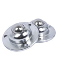 Two Roller Ball Transfer Bearing Caster Flange Mounted Unit for Conveyors and Transmission Equipment with 1-inch ball, 3-hole mount.