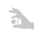 Hand holding 5/8 Inch Roller Ball Transfer Bearings Set of 6 Hardened Steel Ball Units showing size comparison for material handling