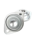 ✝️ 16 Pack 1/2" Roller Ball Transfer Bearings, Carbon Steel Ball Transfer Unit Swivel Ball Caster Rollers, shown front and side view
