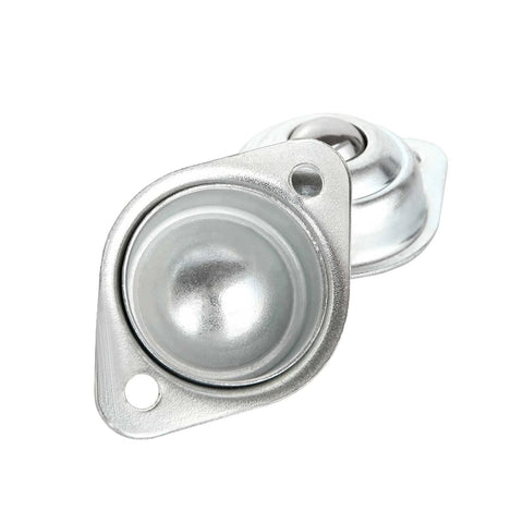 ✝️ 16 Pack 1/2" Roller Ball Transfer Bearings, Carbon Steel Ball Transfer Unit Swivel Ball Caster Rollers, shown front and side view