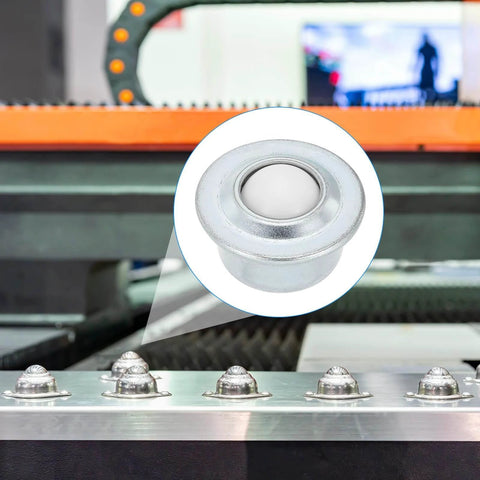 5/8 Inch Roller Ball Transfer Bearings 8 Pcs Nylon and Carbon Steel Round Ball Units for Conveyors Furniture Tables Workbenches