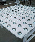 16 Pcs 1/2 Inch Roller Ball Transfer Bearings Flange Mounted Carbon Steel Units on conveyor table