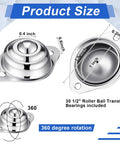 30 Pcs Roller Ball Transfer Bearings Set In Carbon Steel For Universal Casters And Conveyor Roller Stand Applications, One Half Inch