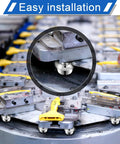 Close-up of Bulk Forty Pack Five Eighths Inch Roller Ball Transfer Bearings in use on a conveyor for smooth motion and easy installation