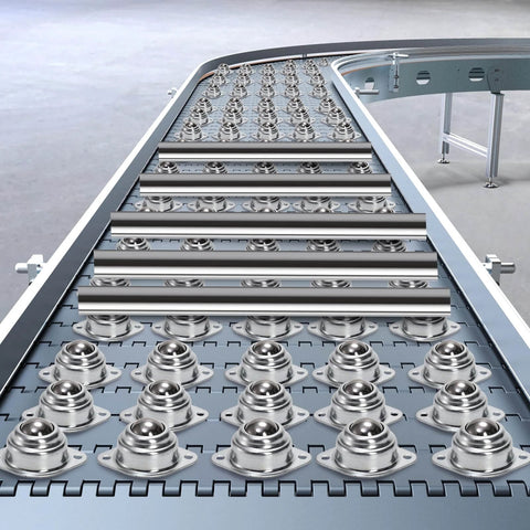 20 Pack 1 Inch Roller Ball Transfer Bearings Carbon Steel Swivel Casters on Conveyor System