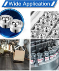 Wide application of bulk forty pack five eighths inch roller ball transfer bearings in carbon steel for conveyors and systems.