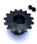 Heavy Duty Roller Chain Sprocket For Three Eighths Inch Pitch RHKING Fifteen Teeth And Three Quarter Inch Bore Rust Resistant Type B