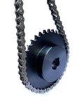 12.7mm Pitch Roller Chain Sprocket 36 Teeth, 1 Inch Bore, B Type, Hardened Rust Resistant Teeth, 0.25 Inch Keyway With Two Setscrews