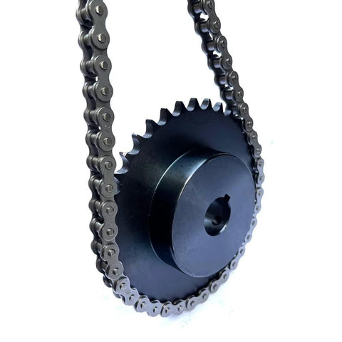 12.7mm Pitch Roller Chain Sprocket 36 Teeth, 1 Inch Bore, B Type, Hardened Rust Resistant Teeth, 0.25 Inch Keyway With Two Setscrews