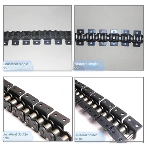 1.5 Meter 80 Link Short Pitch Roller Conveyor Chain With K1 K2 Attachment Mingping 12A-1 Two Hole 40Mn Material 3.0 KN