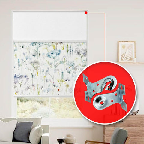 Heavy Duty Roller Shade Bracket Set For Window Drapery Hardware - Sturdy Metal Mounting Brackets With Screws And Plugs