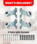 Heavy Duty Roller Shade Bracket Set For Window Drapery Hardware - Sturdy Metal Mounting Brackets with screws and plugs