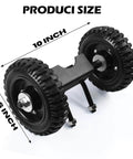 Rolling Gate Hardware Kit for Chain Link Gate Sliding Gate Hardware: close-up of 6-inch heavy-duty wheel with dimensions