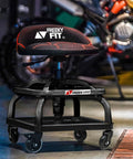 ✝️ Rolling Shop Stool with Wheels, Garage Work Mechanic Stool with Backrest, Roller Mechanic Chair, Adjustable Height, 360° Swivel