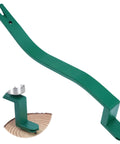 Heavy-Duty Roof Shingle Nail Removal and Installer Tool with a 2-in-1 nail slot for roof repairs in green high-carbon steel.