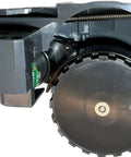 Side view of Authentic OEM Left And Right Replacement Wheels for Roomba 500 600 700 800 900 Series, installed on device