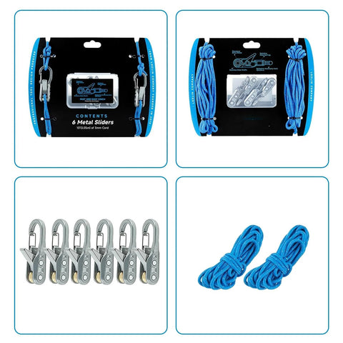 Roller Tensioner Kit For Easy Secure Tying With Six Pack Paracord Adjusters And Rope Tightening Tool featuring marine grade brass and steel