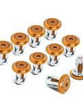 Rose Gold Fender Washer Kit M6 1 Thread Bolts and Washers 10 Piece set shown on white background