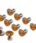 Rose Gold Fender Washer Kit M6 1 Thread Bolts and Washers 10 Piece set displayed with aluminum washers
