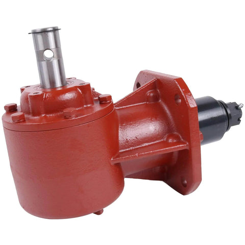 RC30 Rotary Cutter Gearbox 40 HP 45HP 1-3/8 Smooth Input Shaft 1:1.47 fits 4'&5' mowers, 12 splines, red color, side view