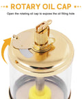 Close-up of the One Quarter Inch Sight Gravity Drip Feed Oiler’s rotary oil cap with needle valve and 100ml capacity cup for lubrication