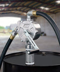 GPI - RP-10-UL Rotary Action Fluid Transfer Hand Pump, 10 Gallons per 100 Revolutions (123000-06) on barrel in warehouse
