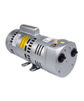 Side view of 0523-101Q-Sg588Dx Rotary Vane Pump, gray metal, compact design, industrial vacuum application, single unit.