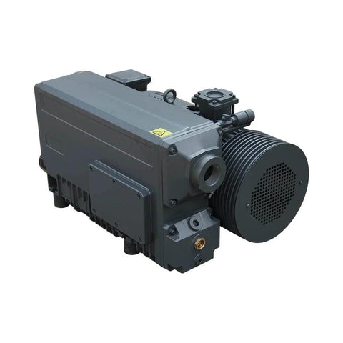 HPDMC 175CFM 10HP 220V/60Hz/3PH Single Stage Oil Sealed Rotary Vane Vacuum Pump NPT 2, industrial pump side view