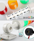 Industrial LED Signal Tower Stack Lights With Rotatable Base 5 Layer Andon Light showing LED beads and rotatable mount