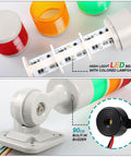 Industrial Signal Tower Stack Light Luban with rotatable base, three-layer LED, 90dB buzzer, 110-220V, for workshops and factories