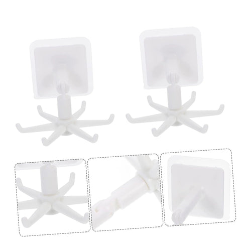 4pcs Rotating Kitchen Utensil Holder Hangers Space Saving for Slotted Spoon Under Cabinet Spice Rack Hanger Storage