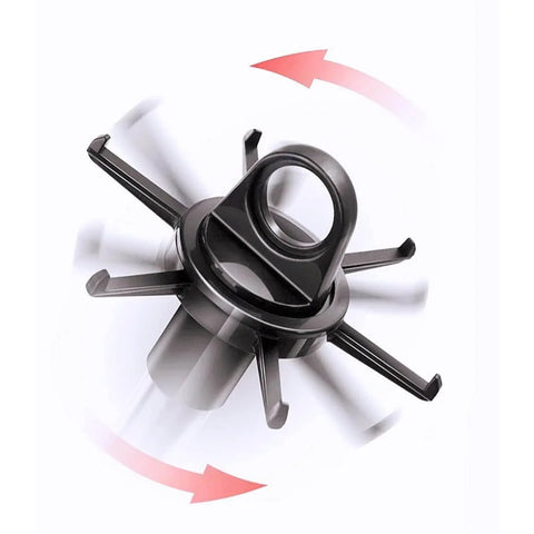 Close-up of Kitchen ware Storage Rack 360 degree rotating base with hooks, stainless steel and PP material.