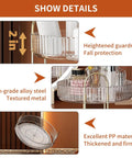 Close-up details of 360 Degree Rotating Makeup Organizer and Storage with PP material and alloy steel for durability and safety.