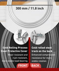 360 Degree Rotating Puzzle Board Base With Smooth Swivel Turntable, 11.8-inch metal base, cold rolled steel tracks, front and back view