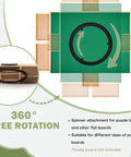 Instructional image showing a 360 Degree Rotating Puzzle Turntable attachment for 1000 to 2500 piece jigsaw puzzle boards.