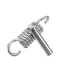 Durable 360 degree rotating spring steel hooks with anti corrosion coating, ideal for indoor outdoor use, silver finish
