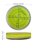 Magnetic Round Bubble Level Tool Pro Grade Bullseye Inclinometer for Machinists and DIY Enthusiasts Pocket 2.4 Inch 60mm