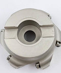 Top view of Round Face Mill Interchangeable Milling Holder For Roughing And Finishing Steel 3.93 Inch R6 Size Supports RPMT1204 Inserts