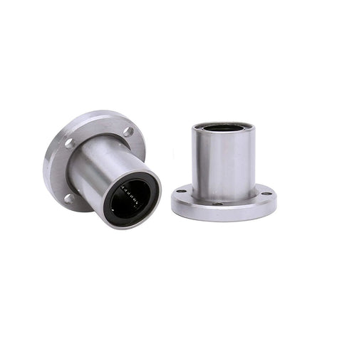 Round Flange Linear Ball Bearing LMF20UU Set Of 2 For 20mm Bore 32mm Outer Diameter And 42mm Length for CNC and 3D printers