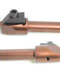 Round PCD CBN PCBN Inserts For 12mm Tool Holder Lathe Turning And Milling Tool Set For Pro Grade Surfacing Aluminum Engine Cylinder Heads And Blocks Install RNGN 1204 Half Inch Insert RNGN43 Three Sixteenths Inch copper tool holder shown.