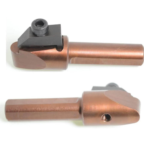 Round PCD CBN PCBN Inserts For 12mm Tool Holder Lathe Turning And Milling Tool Set For Pro Grade Surfacing Aluminum Engine Cylinder Heads And Blocks Install RNGN 1204 Half Inch Insert RNGN43 Three Sixteenths Inch copper tool holder shown.
