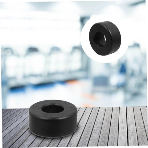 Four Pack Round Rubber Bumpers for Gym Equipment and Home Fitness Machines, Durable Vibration Absorbing Pads for Stability